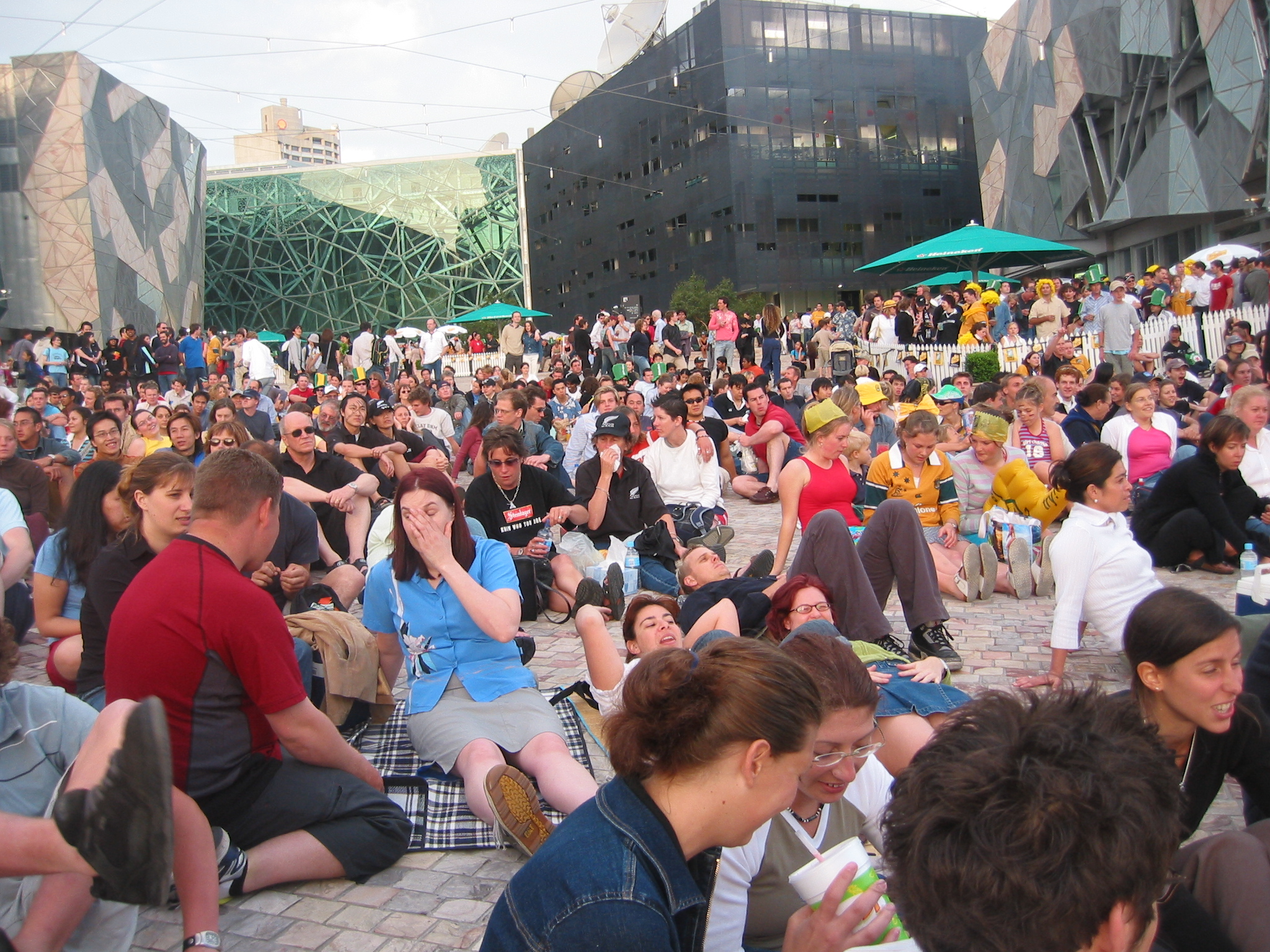 supporters at federation square